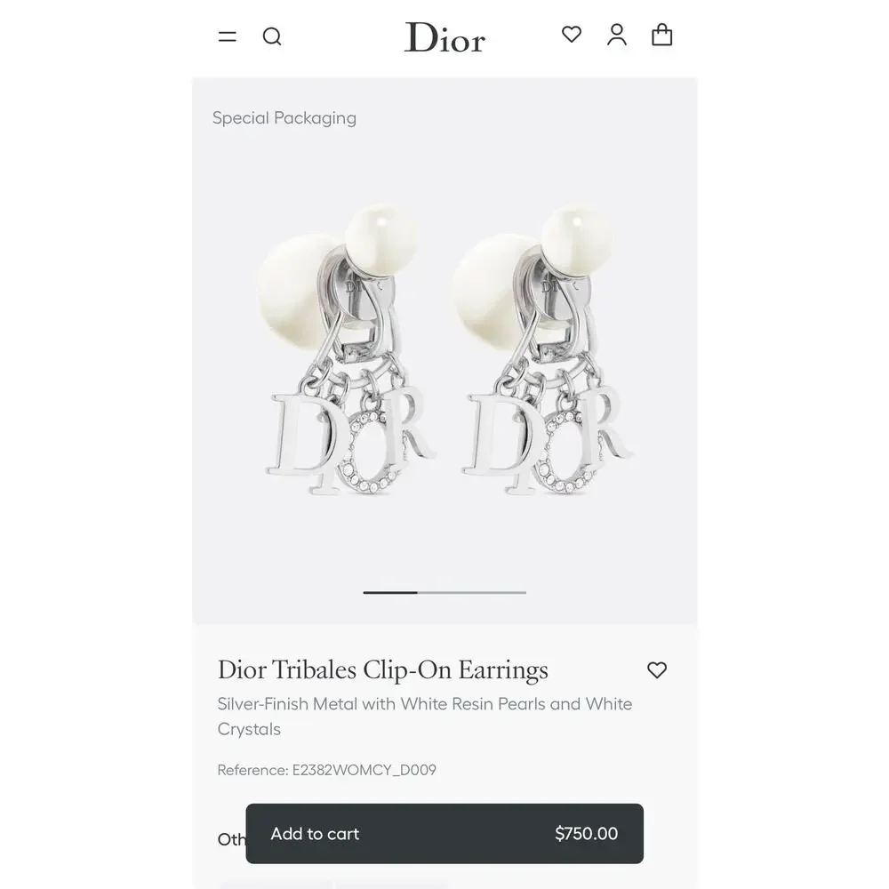 Authentic, like new Dior Tribale Clip-on Earrings